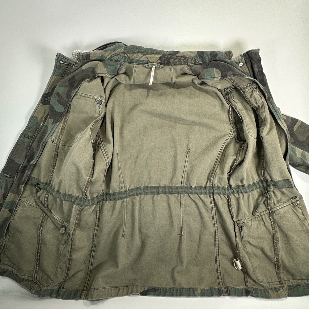 Free People Utility Jacket Not Your Brothers Camo Cotton Small - Picture 6 of 12
